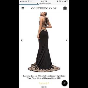 Two piece prom dress